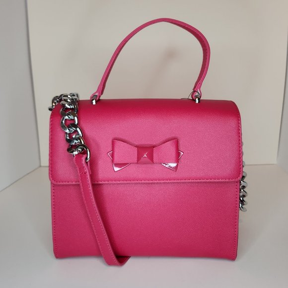 Bestey Johnson Red XODEVIN Shoulder Bag with Chain - NWT - Picture 1 of 10
